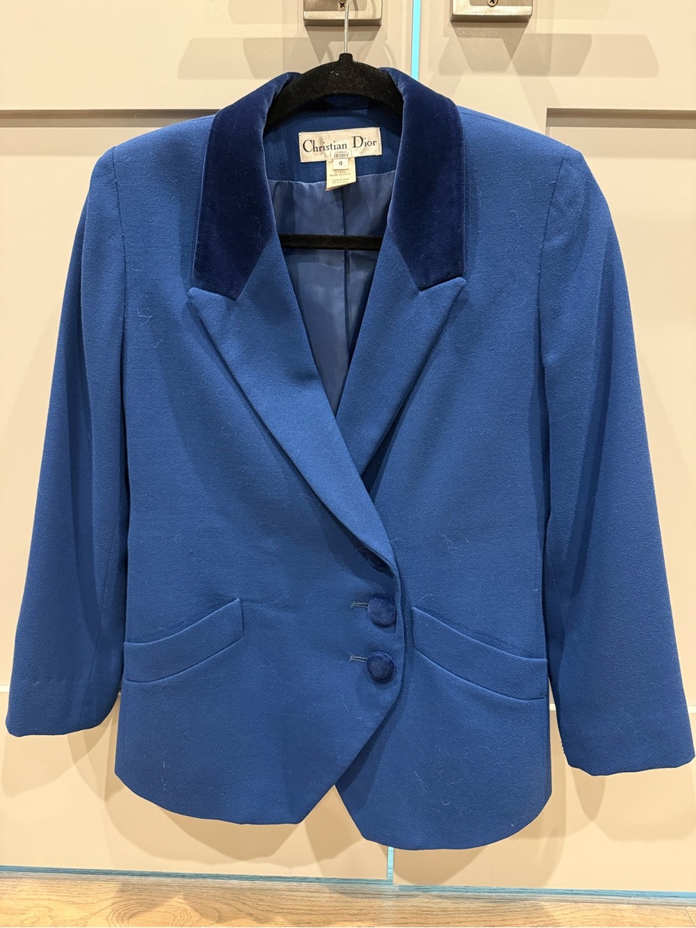 Dior Blue Tailored Blazer/skirt suit set
